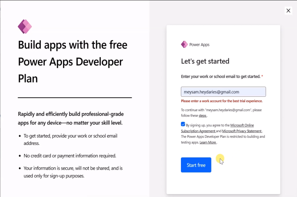 Create Work Account Power Apps Work Account Explained + Create Microsoft 365 Trial Step by ...